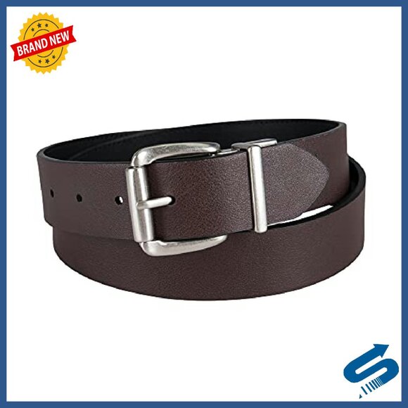 Reversible Casual Jean Belt, Durable Workwear, Adjustable Fit - Picture 3 of 8